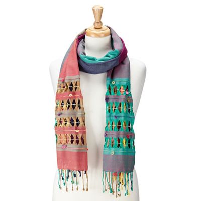 Multi coloured colour me happy scarf